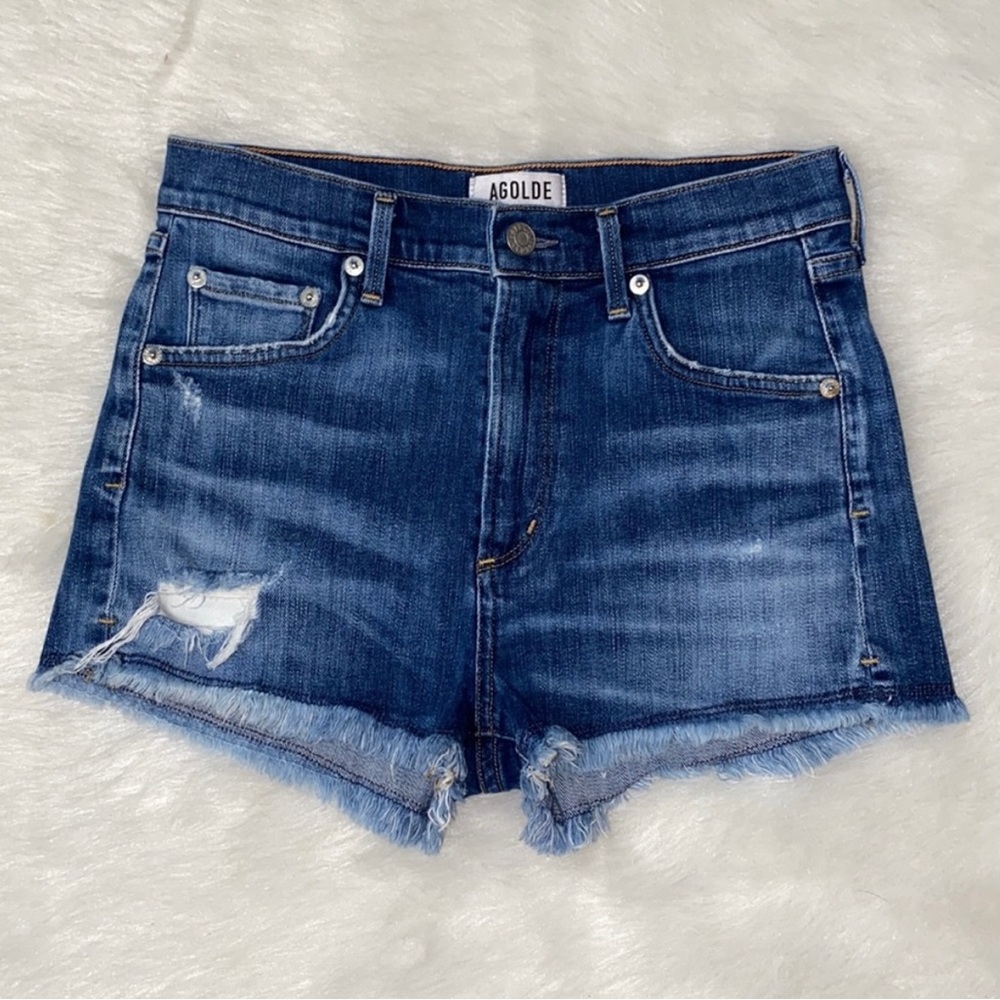 AGOLDE High Rise Cut Off Shorts